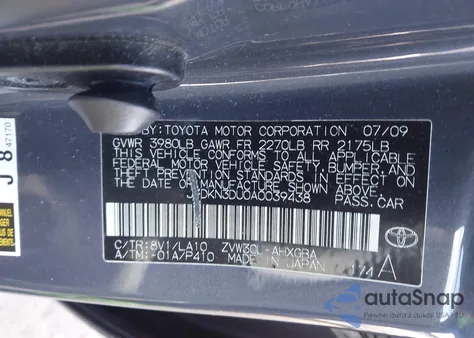 2010 Toyota Prius Iv from USA, damaged, VIN JTDKN3DU0A0039438